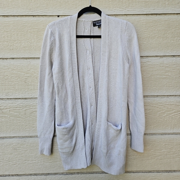 Banana Republic beige button back open front cardigan Filpucci wool blend small - Picture 1 of 5